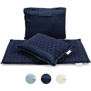 Tapis d'acupression et coussin en lin